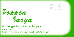 poppea varga business card